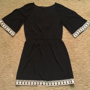 Black cold shoulder dress
